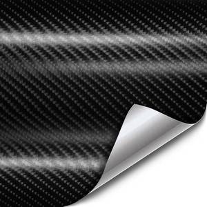 lot 712 image: $47 VViViD Black True-R Carbon Fiber Vinyl Wrap (6x5 HoodTrunk Kit)