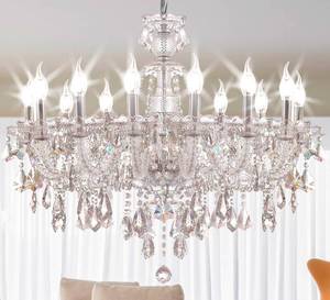 lot 713 image: $241 Clear 12-Light K9 Crystal Chandelier with 12x5W LED Bulbs