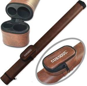 lot 721 image: CUESOUL Soocoo 2x42x2 Hard Pool Cue Case holds 2 Butt, 4 Shafts