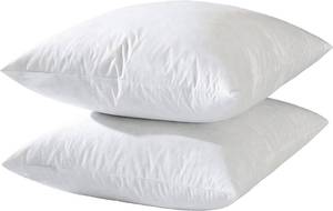 lot 727 image: 22x22 Decorative Throw Pillow Inserts - DownFeather, 2 White
