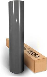 lot 735 image: VViViD XPO Gloss Dark Grey Vinyl Car Wrap Film Roll (2ft x 5ft)