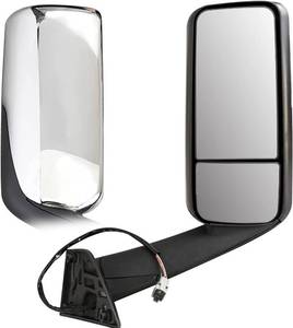 lot 740 image: $289 Freightliner Cascadia Door Mirror Assembly, Chrome Back Cover, RH