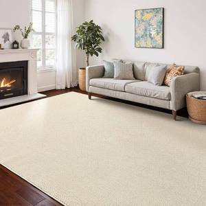 lot 759 image: $110 Washable Area Rug 8x10 ft White Non-Slip Living Room Kitchen Rug
