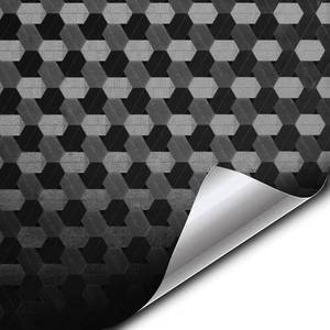 lot 771 image: VViViD Designer Carbon Weave Black Vinyl Wrap (3ft x 5ft)