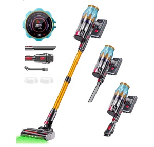 lot 772 image: Cordless Vacuum Cleaner, 45Kpa550W Stick Vacuum with Touch Screen, Max 65M