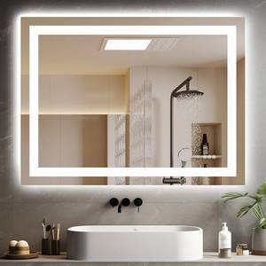 lot 779 image: $170 LED Bathroom Mirror, Dimmable, Backlit, Tempered Glass, 40x30
