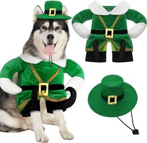 lot 792 image: St. Patricks Day Dog Costume Leprechaun Outfit with Arms large