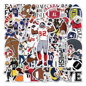 lot 34876 image: Football Sport Stickers, Cool Sport Football Waterproof Vinyl Decal for Adult Teen Kids Notebook Water Bottle, Laptop, Luggage, Phone, Skateboard, Helmet, Guitar, Scrapbook - Retail $3