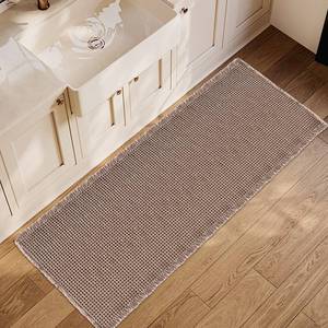 lot 34886 image: ZALL Tan Waffle Bath Mat, Super Absorbent Non Slip Long Bathroom Runner Rug, Brown 24X60inch,Machine Washable Ultra Soft Floor Mats - Retail $46
