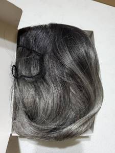 lot 34892 image: Long Grey Wavy Wig for Women 26 Inch Ombre Grey Middle Part Curly Synthetic Hair Wig Natural Look Heat Resistant Fiber for Daily Party Use - Retail $30