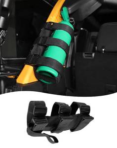lot 34932 image: Adjustable Roll Bar Fire Extinguisher Mount Holder 3 lb for Jeep Wrangler Unlimited CJ YJ LJ TJ JK JKU JL JLU 4XE,(Black, Without Pattern) - Retail $13