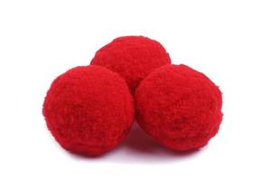 lot 34961 image: 16pcs Jumbo Pom Poms Balls 2 Inch for Hobby Supplies and DIY Creative Crafts, Party Decorations, Red - Retail $11