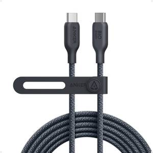 lot 34964 image: Anker USB C Cable, 240W Bio-Braided Type C Fast Charge Cord for iPhone 17 Series, MacBook Pro 2020, iPad Pro,and More(USB 2.0, 10FT, Phantom Black) - Retail $17