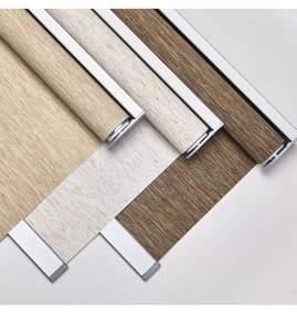 lot 2771 image: Persilux Custom Size Natural Woven Cordless Roller Shades, Free-Stop Window Shades for Home, Roller Window Shades, Light Filtering Window Blinds for Windows, Kitchen and Door (Cream) 41 x 72