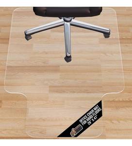 lot 2772 image: GORILLA GRIP Slip Resistant Clear Office Chair Mat for Hardwood Floors, Smooth Rolling Glide Under Desk