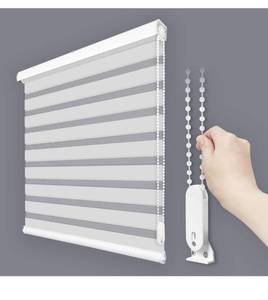 lot 2804 image: Foiresoft Custom Zebra Blinds for Windows, Light Filtering Day Night Dual Layer Blinds for Home & Office, Adjustable Privacy, Made to Order for Inside or Outside Mount