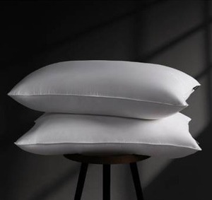 lot 2816 image: Goose Feather Down Pillow King Size Set of 2