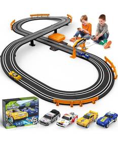 lot 2822 image: Slot Car Race Track Sets for Boys, Race Car Track with 2 High-Speed Slot Cars, Battery or Electric Car Track,