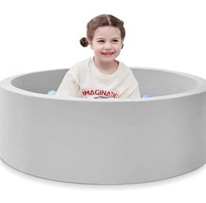 lot 2864 image: Foam Ball Pit, 35.4x 11.8 Ball Pits for Toddlers, Soft Round Kiddie Baby Playpen Ball Pool for Kids