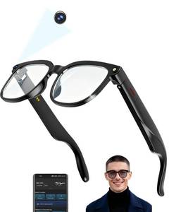 lot 2880 image: MNVOEQ Smart Glasses with Camera 4K, Video Recording.Bluetooth for Men & Women -Hands-Free Recording Glasses with Audio, Al-Powered Wearable Tech