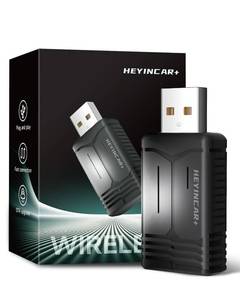 lot 2923 image: HEYINCAR H-Air Wireless CarPlay & Android Auto Adapter, 2026 Upgrade, Plug & Play USB Dongle, Convert Wired CarPlay Auto to Wireless, No Latency, Fast Connection, for Apple iPhone & Android Phones