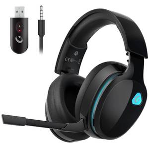 lot 2931 image: Gtheos 2.4GHz Wireless Gaming Headphones for PS5, PS4 Fortnite & Call of DutyFPS Gamers, PC, Nintendo Switch, Bluetooth 5.3 Gaming Headset with Noise Canceling Mic, Stereo Sound, 40Hr Battery -Black