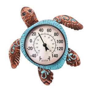 lot 2983 image: MUMTOP Outdoor Thermometer, Turtle Outside Wall Thermometer for Patio Yard Garden