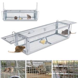 lot 2985 image: Humane Rat Trap, Large 2-Door Mouse Traps That Work for Indoor Home and Outdoor, Small Rodent Chipmunk Squirrel Trap and Other Live Animal Cage Catch and Release