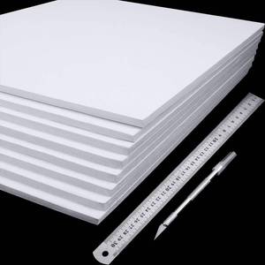 lot 2993 image: 8 Pieces Foam Boards Foam Core Backing Boards, Silver Craft Knife with Protective Cap and 12 Inch Stainless Steel Ruler for Art Presentations Crafts Display Favors (White, Silver,12 x 10 x 0.2 Inches)