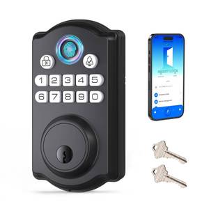 lot 5018 image: Keyless Entry Door Lock - Fingerprint Door Locks with App Control - Smart Deadbolt for Front Doors - Biometric Security, Auto-Lock&One-Touch-Lock, IP54 Waterproof, Easy Install