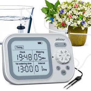 lot 5019 image: Automatic Plant Waterer Indoor Self Watering System for 15 Potted Plants, Auto Drip Irrigation Kit Programmable Water Timer with Smart Humidity Detection