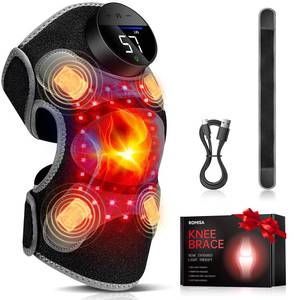 lot 5026 image: Upgraded PRO Red Light Therapy Knee Brace & 4 Vibration Massage - Rechargeable Controller, 660nm&850nm Red Light Therapy Heated Device for KneeElbowShoulder