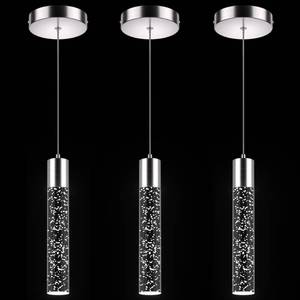 lot 5055 image: Esfos Pendant Lights Kitchen Island, 6500K Modern Kitchen Island Lights Brushed Nickel, 3 Pack Ceiling Lighting Fixtures with Crystal Bubble, Integrated LED Hanging Light for Dining Room Restaurant