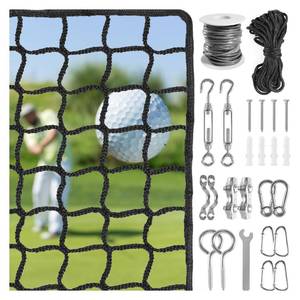 lot 5062 image: NQB Golf Net & Practice Net with Steel Hanging Kit & Nylon Rope, Golf Hitting Net for Golf, Baseball, Hockey, Soccer Net or Indoor Garage, and Driving Nets for Backyard