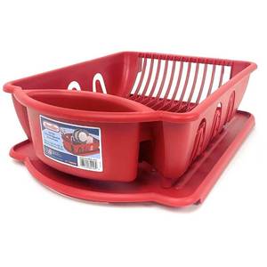 lot 5081 image: 2pc ultra sink set red