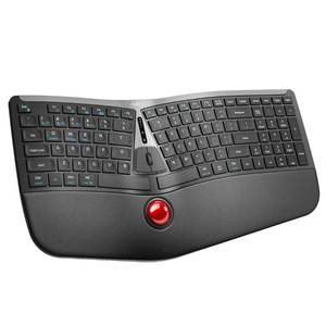 lot 5103 image: Nulea RT07 Wireless Ergonomic Trackball Keyboard - Bluetooth and 2.4G USB Connectivity, Natural Typing, Wrist Rest,Split Keyboard, USB-C Rechargeable,Compatible with MacWindows