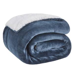 lot 5113 image: Bedsure GentleSoft Sherpa Fleece Twin Size Blanket for Couch, Non-Heated, Thick and Warm Throw for Women and Men, Soft Fuzzy Plush Twin Blanket for Winter, Slate Blue, 60x80 Inches