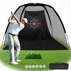 lot 5125 image: Gagalileo Golf Net 8X6FT Training for Teens Beginners with Target Portable Indoor Outdoor Hitting Practice