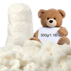 lot 5147 image: Wesnoy 500g1.1lb Cotton Stuffing for Stuffed Animals Soft Pillow, Natural Cotton Fiber Filling Batting, for Toys, Cloud Decorations, and More
