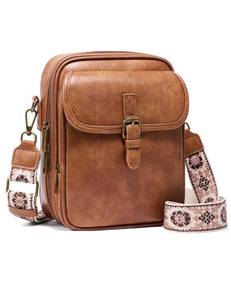 lot 5156 image: Crossbody Bag for Women Men, Vegan Leather Anti-Theft Messenger Shoulder Bag, Vintage Cross Body Purse with Card Slots