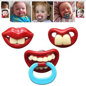 lot 5163 image: Funny Pacifier for Baby, Buck Tooth Pacifier Fake Big Teeth Soft Pacifiers with Teeth Food Grade Silicone for Babies Health BPA Free, Great Gift for Kids (3pcs-B)