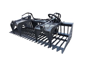lot 2085 image: Unused 2026 Arteer RGB-84W 84 Sid Steer Rock Grapple Bucket-Dual Grapples