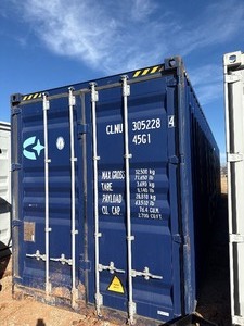 lot 2136 image: First Use 40 Foot High Cube C Container with one set of rear doors CLNU3052284. Blue In Color