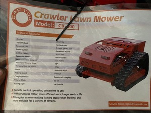 lot 2154 image: Unused Captok CK800 Remote Controlled Lawn Mower