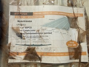lot 2281 image: Unused Starvox S3048A 100 pieces 10 foot long Corrugated Steel Panel