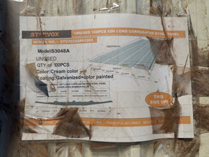 lot 2282 image: Unused Starvox S3048A 100 pieces 10 foot long Corrugated Steel Panel