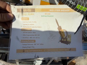 lot 2330 image: Unused Starvox SV-BR40 Skid Steer Concrete Breaker with 40MM Drill Rod