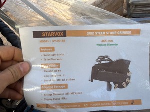 lot 2337 image: Unused Starvox SV-SG18B Skid Steer Stump Grinder