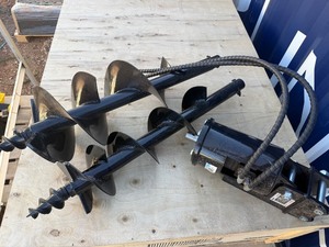 lot 2423 image: Unused SD Lanch Mini Excavator Auger with 30cm and 20 cm Bits
