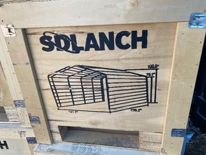 lot 2457 image: Unused SD Lanch SDLC1220. 12x20 Fully Enclosed Side Wall Carport-All Weather Vehicle Storage Solution